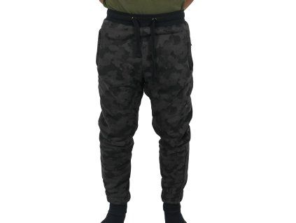 Mikbaits  - Tepláky Black Camou Jogger Sherpa