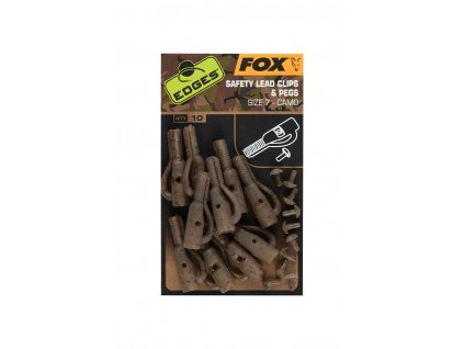 cac807 fox edges safety lead clip and pegs with insert