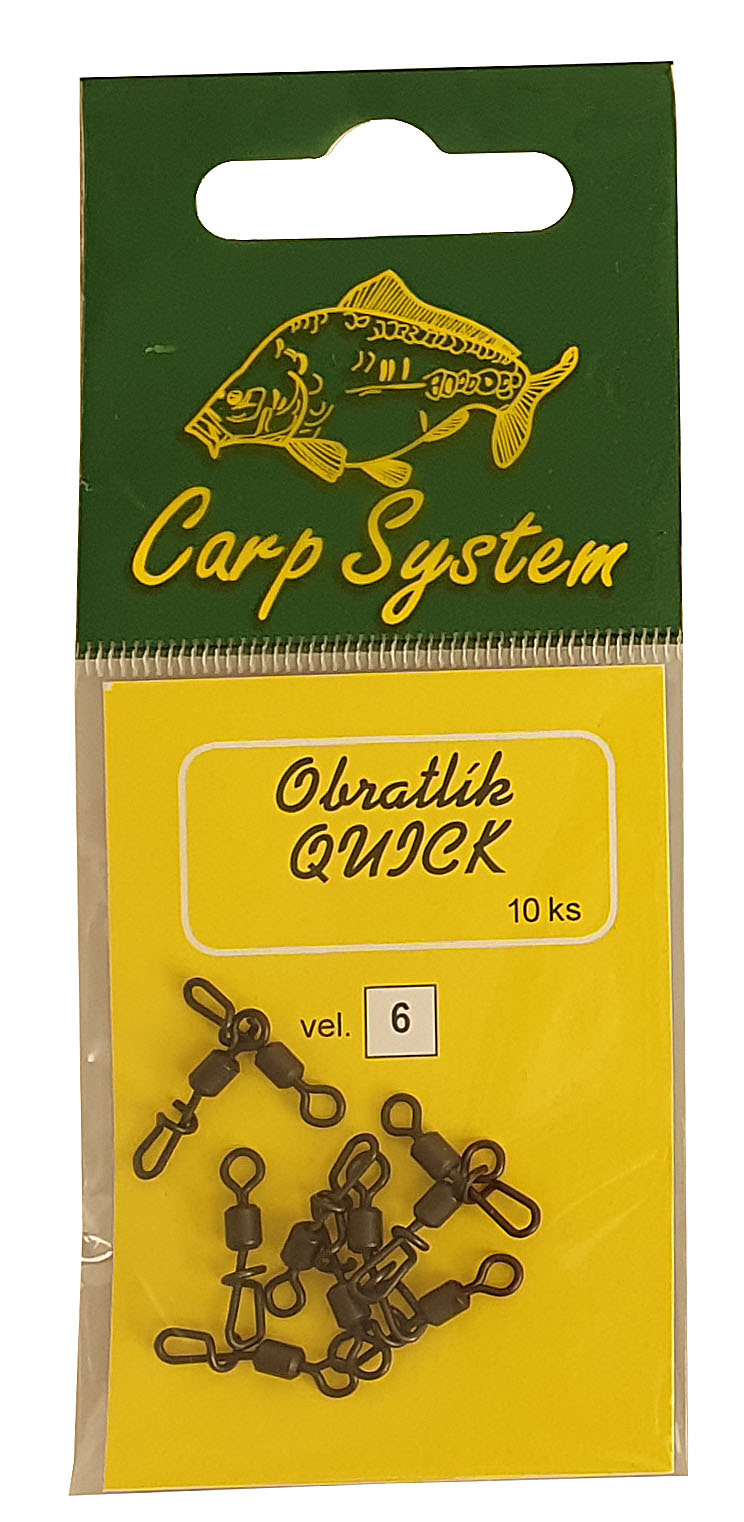 Carp System - Obratlík QUICK různé velikosti Velikost: 4, nosnost: 35 kg