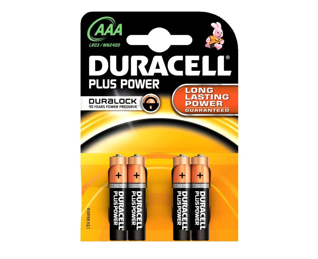 DURACELL -  Baterie AAA 1,5 V LR3 PLUS 4 ks