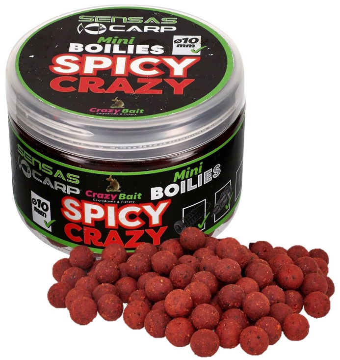 Sensas - Mini Boilies Crazy 80g  Všechny druhy množství: 80g, příchuť: Koření