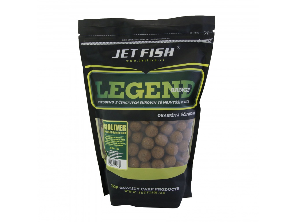 JetFish Jet Fish - Legend Range boilie : BIOLIVER - ANANAS / N-BUTYRIC průměr: 20 mm, množství: 1 kg...