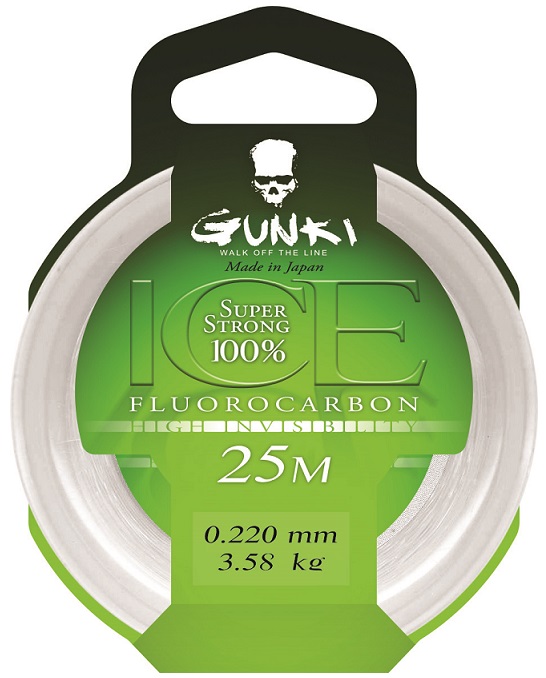 Gunki -  Fluorocarbone Ice průměr: 0,17 mm, Návin: 25m