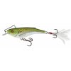 qrb002 rail shad holographic green shiner 6cm