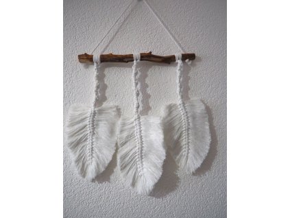 Macrame Biele pierka