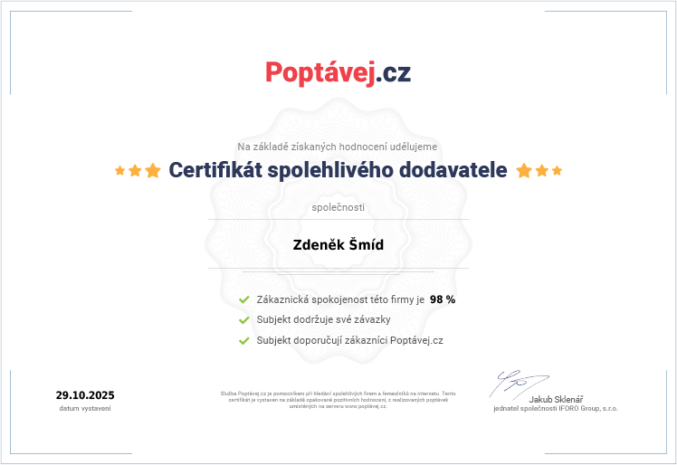 Certifikát 2025 / poptávej.cz