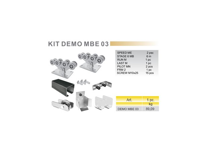 KIT DEMO MBE 03 - sada pro posuvnou samonosnou bránu M