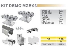 KIT DEMO MZE 23 - sada pro posuvnou samonosnou bránu M