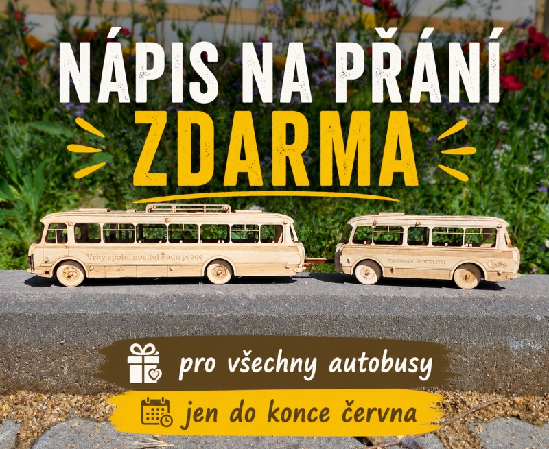 Nápis ZDARMA pro všechny autobusy jen do konce června