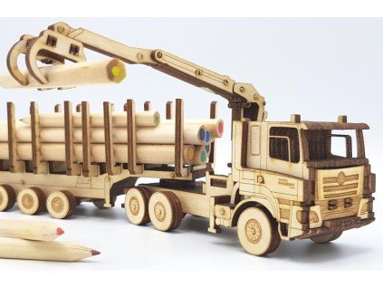 Dřevěná stavebnice Tatra Phoenix lesovůz 1:64