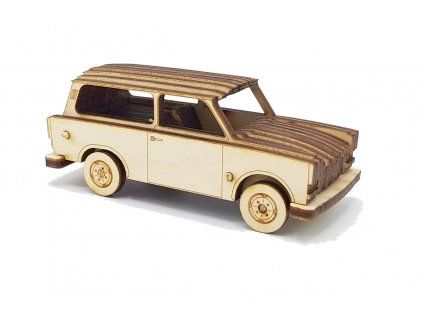 Dřevěná stavebnice Trabant 601 Combi Deluxe 1:43