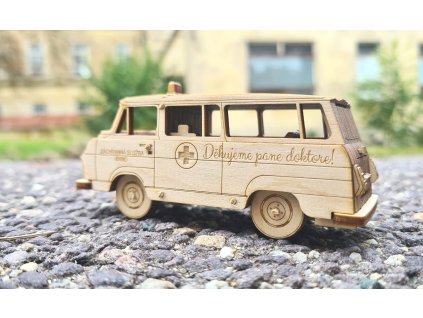 Model sanitky Škoda 1203 1:43 (nápis na přání)