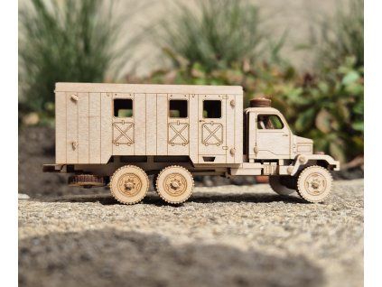 Dřevěná stavebnice Praga V3S skříň 1:64