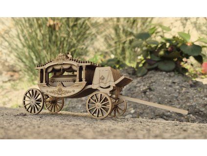 Dřevěná stavebnice Kočár 1:43