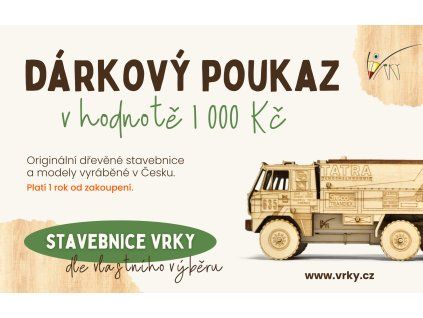 Dárkový poukaz Vrky.cz – přední strana