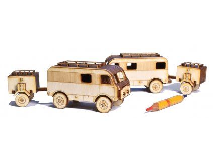 Dřevěná stavebnice Tatra T805 Z+H 1:64