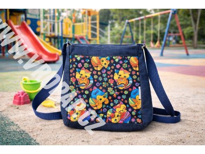 Crossbody kabelka barevné kočičky