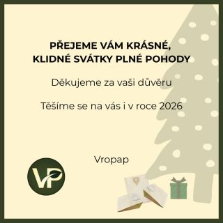 Přejeme vám krásné a klidné sváteční dny plné pohody, odpočinku a času s blízkými.🎄 Děkujeme za vaši důvěru a spolupráci v...