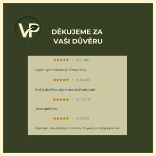 💚 Děkujeme za vaši důvěru. Vaše recenze jsou pro nás tou největší motivací. Těšíme se na vás i v příštím roce. Váš Vropap...
