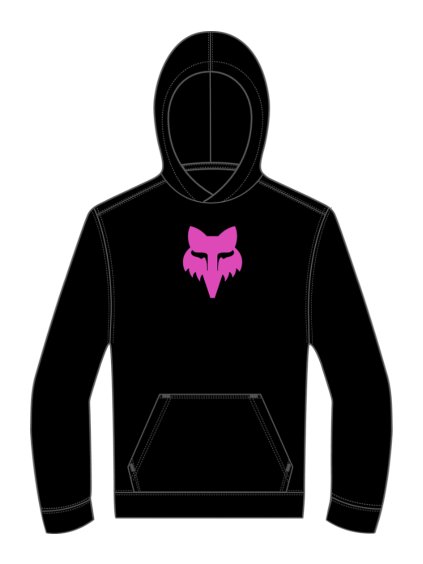 Dětská mikina Fox Yth Legacy Fleece Po - Black/Pink (Velikost YL)