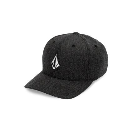 Pánská kšiltovka Volcom Full Stone Hthr Flexfit Hat - Charcoal Heather