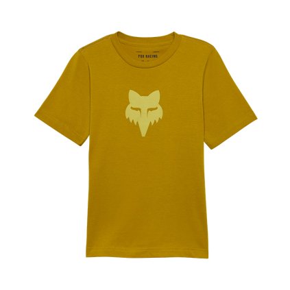 Dětské triko Fox Yth Fox Legacy Ss Tee - Mustard