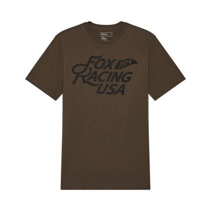 Pánské triko Fox Fox Flag Ss Prem Tee - Military