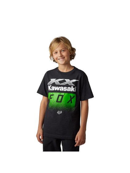 Dětské triko Fox Youth Fox X Kawi Ss Tee - Black (Velikost YL)