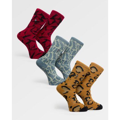 Ponožky Volcom Print Mixer Sock 2 3Pk - Mix