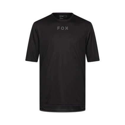 Pánský cyklo dres Fox Ranger Ss Jersey Wordmark - Black