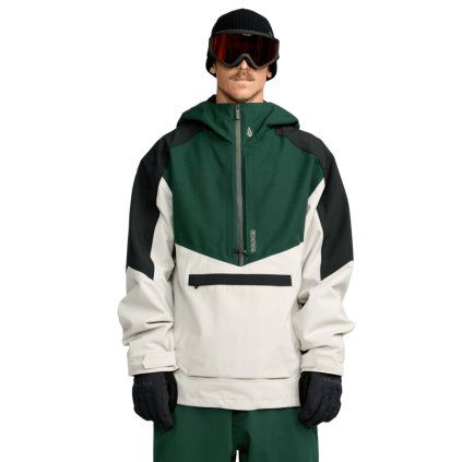 Pánská zimní bunda Volcom Brighton Pullover (Velikost L, Barva Stone)