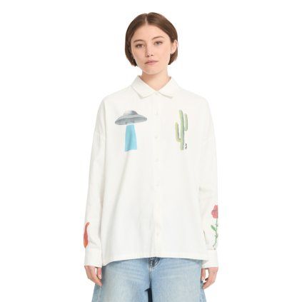 Dámská košile Volcom Fa Mickey Mason Shirt (Velikost S)