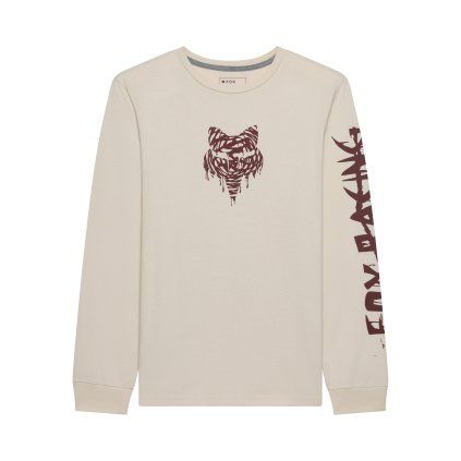 Pánské triko Fox Roughcut Dri-Release Md Ls Tee - Chalk