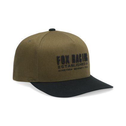 Pánská kšiltovka Fox Warped Snapback - Olive Green