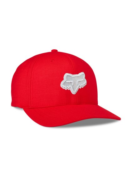 Pánská kšiltovka Fox Transposition Flexfit Hat - Light Grey/Red (Velikost L/XL)