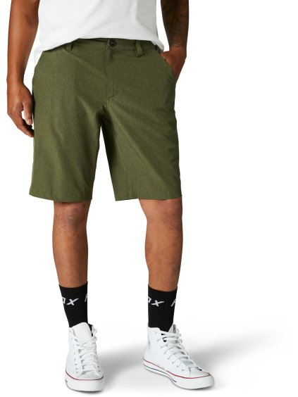 Pánské kraťasy Fox Essex Tech Stretch Short 21" - Olive Green (Velikost 30)