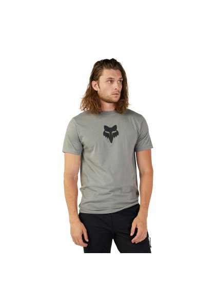 Pánské triko Fox Fox Head Ss Prem Tee - Heather Graphite (Velikost L)