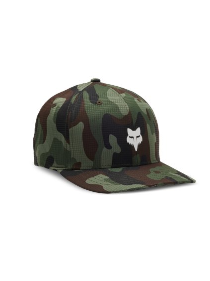 Pánská kšiltovka Fox Fox Head Camo Tech Flexfit - Green Camo