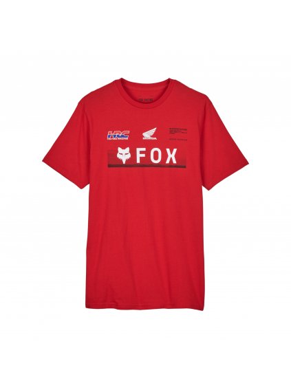 Pánské triko Fox Fox X Honda Prem Ss Tee - Flame Red