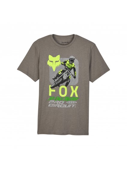 Pánské triko Fox Fox X Pro Circuit Prem Ss Te - Heather Graphite