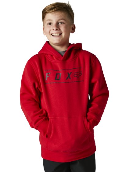 Dětská mikina Fox Racing Youth Pinnacle Po Fleece Flame Red (Barva Červená, Velikost YL)