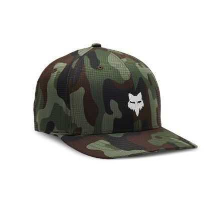 Pánská kšiltovka Fox Fox Head Camo Tech Flexfit - Green Camo