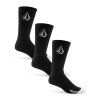 Pánské ponožky Volcom Full Stone Sock 3Pk - Black