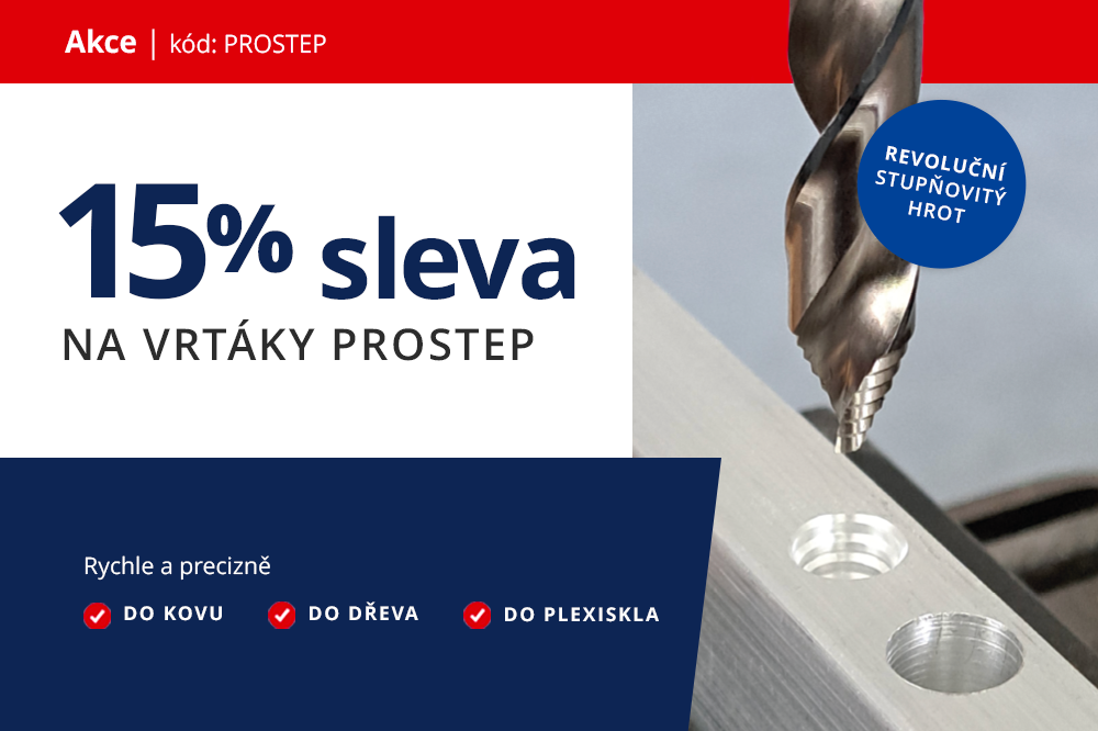 AKCE: -15 % na vrtáky PROSTEP