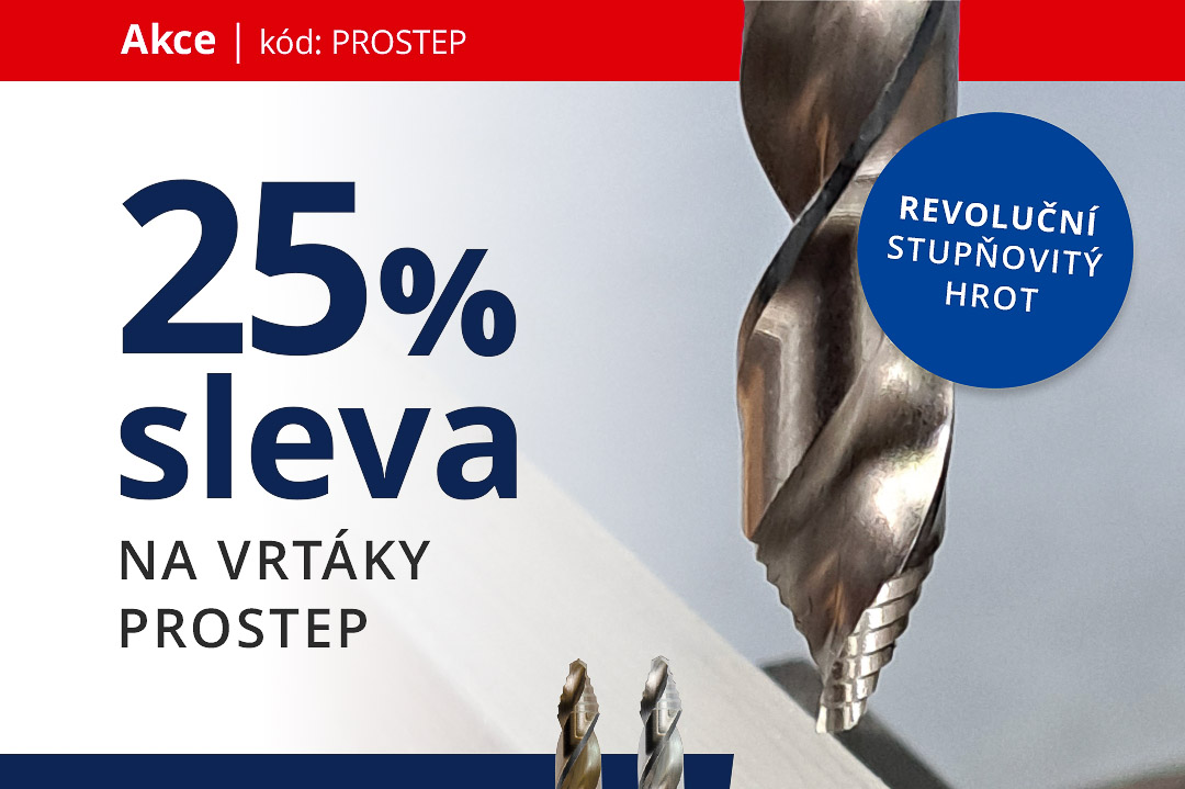 AKCE: -25 % na vrtáky PROSTEP
