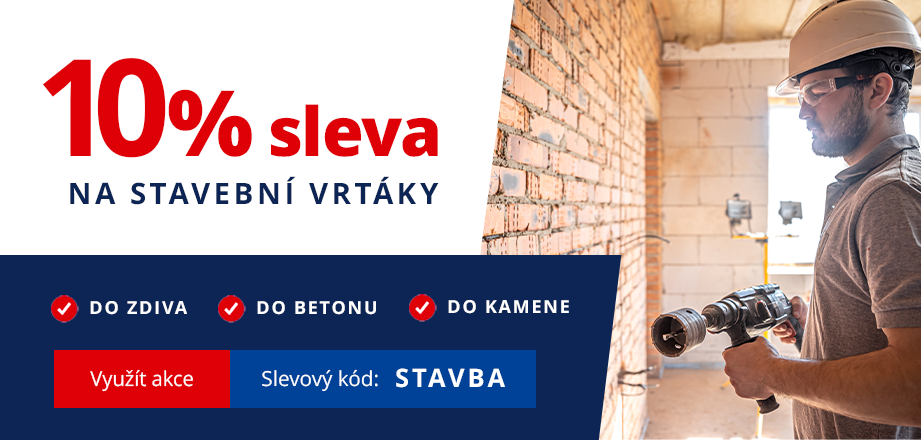10% sleva na stavební vrtáky