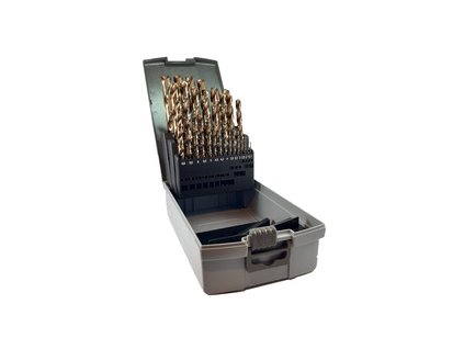 Súprava kobaltových vrtákov 1,0-13,0x0,5mm+ 3,3+4,2+6,8+10,2mm, DIN338RTiHSSCo5