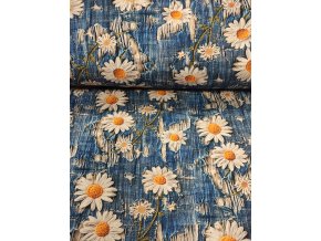 Teplákovina nepočesaná Kopretina  jeans.