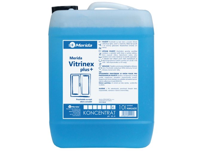 Prostředek na mytí oken a zrcadel Merida VITRINEX Plus 10 l.