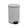 Odpadkový koš s pedálem SILENT SERENE, kovový, bílý, 20 l